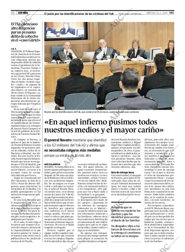 ABC MADRID 22-04-2009 página 20