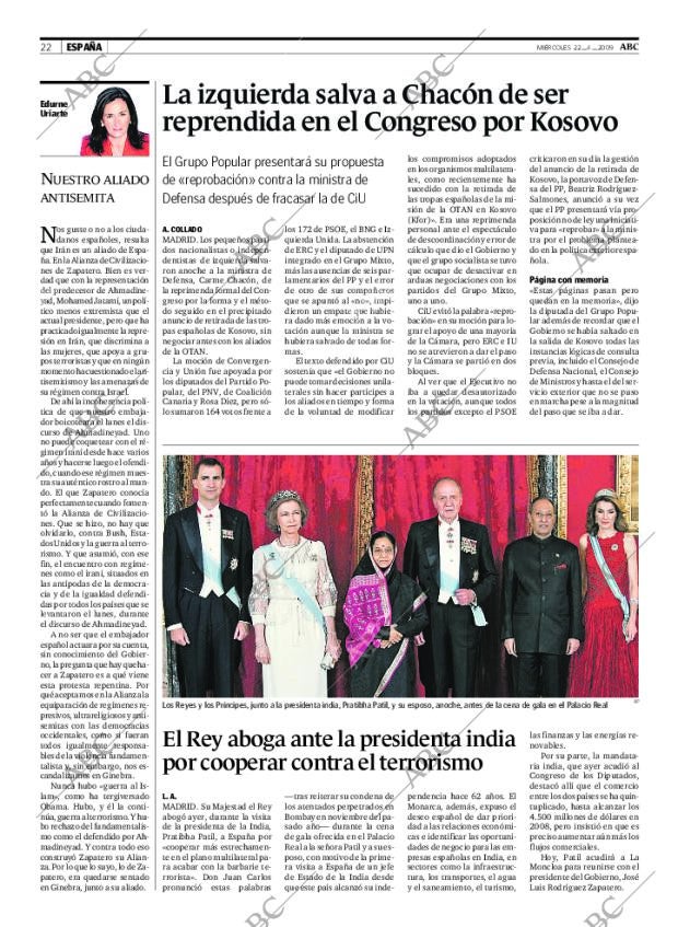 ABC MADRID 22-04-2009 página 22