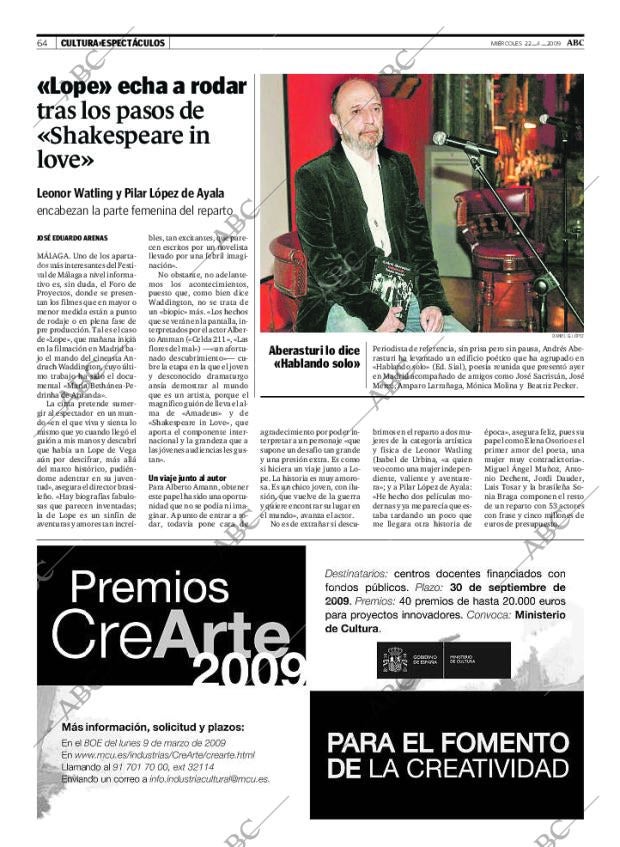 ABC MADRID 22-04-2009 página 64