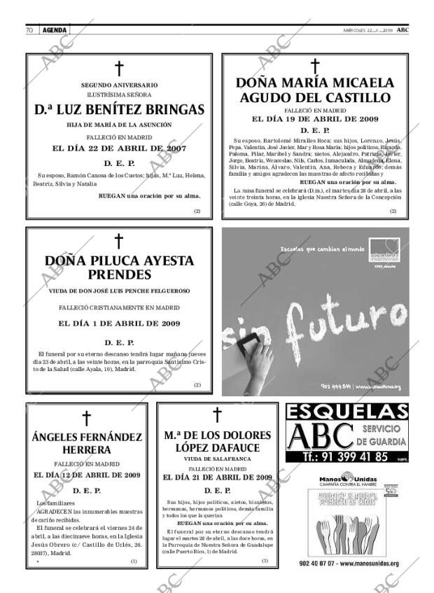 ABC MADRID 22-04-2009 página 70