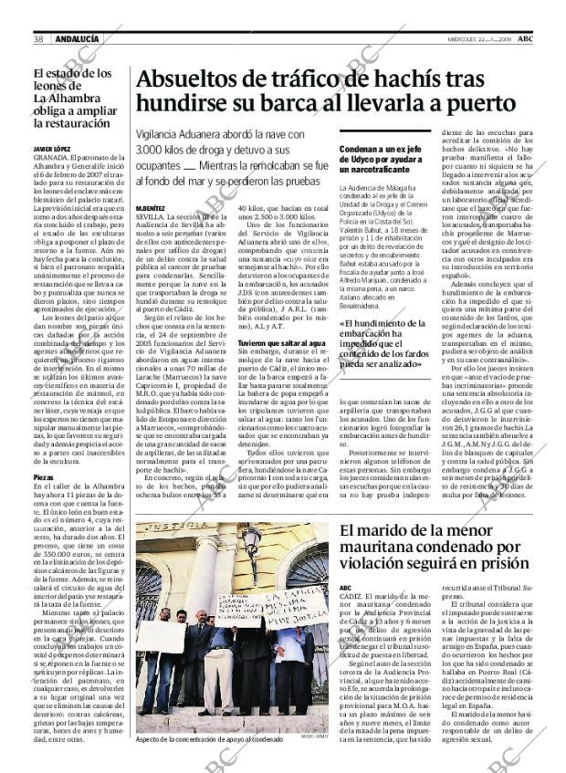 ABC SEVILLA 22-04-2009 página 38