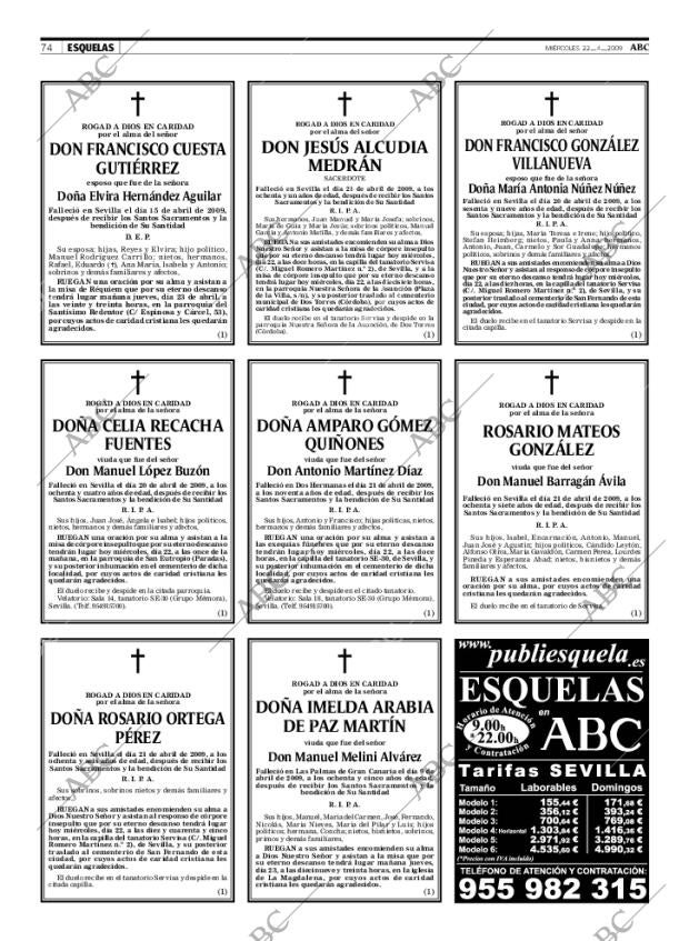 ABC SEVILLA 22-04-2009 página 74