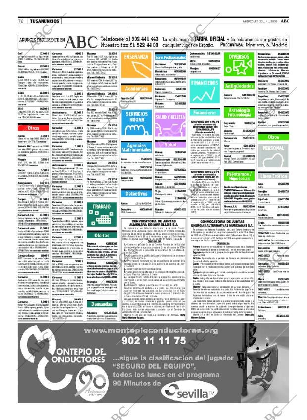 ABC SEVILLA 22-04-2009 página 76