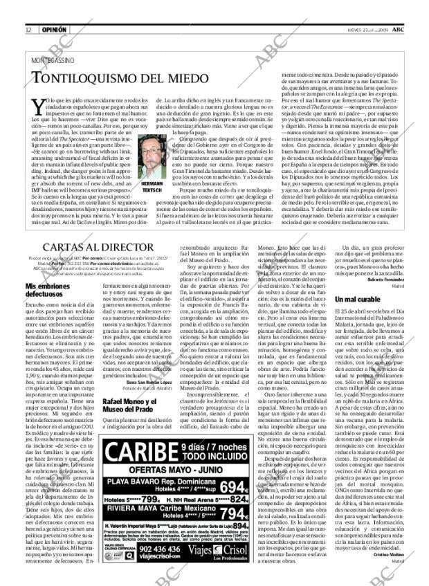 ABC MADRID 23-04-2009 página 12