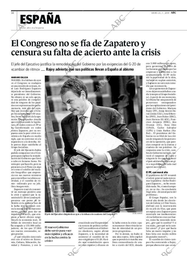 ABC MADRID 23-04-2009 página 14