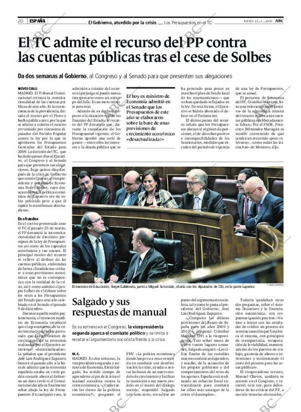 ABC MADRID 23-04-2009 página 20
