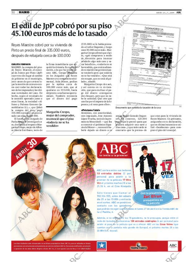 ABC MADRID 23-04-2009 página 50