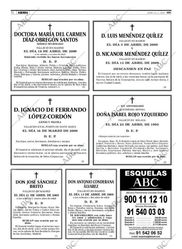 ABC MADRID 23-04-2009 página 70