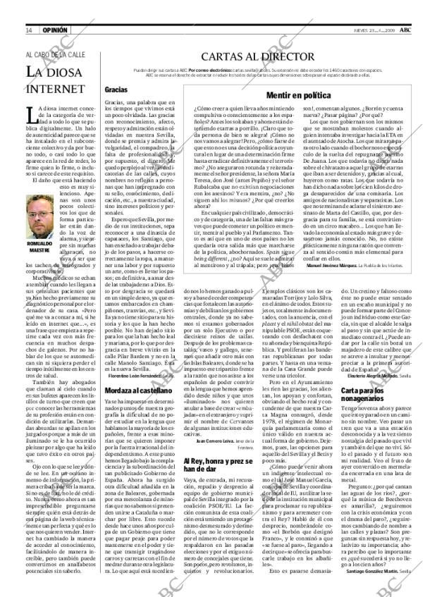 ABC SEVILLA 23-04-2009 página 14