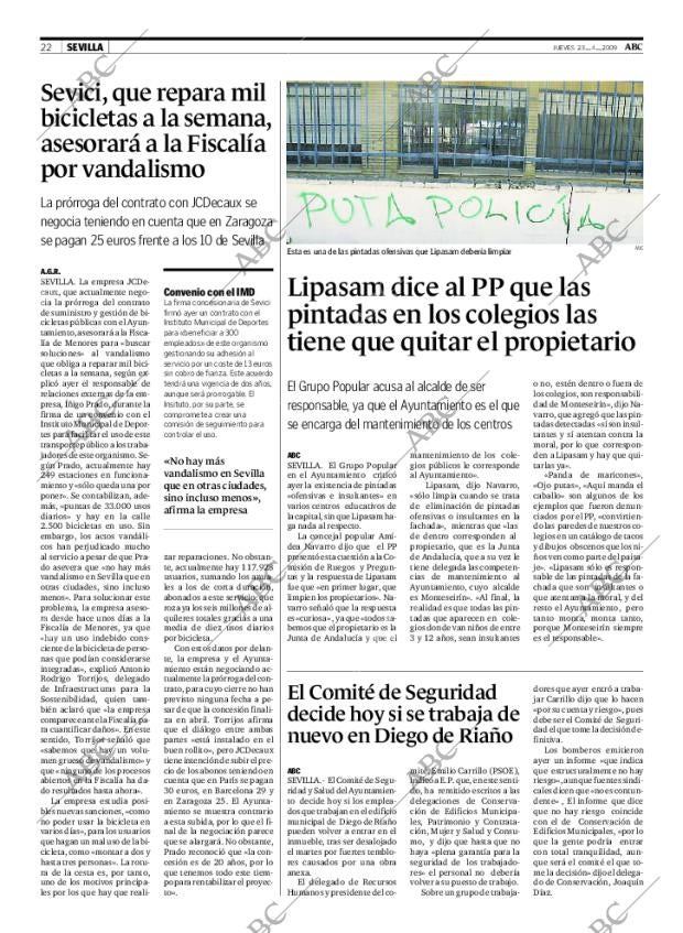 ABC SEVILLA 23-04-2009 página 22