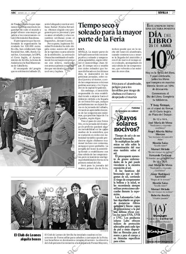 ABC SEVILLA 23-04-2009 página 27