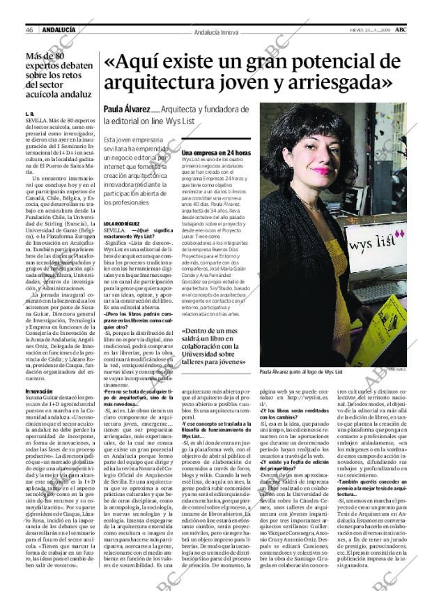 ABC SEVILLA 23-04-2009 página 46