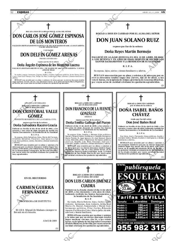 ABC SEVILLA 23-04-2009 página 92