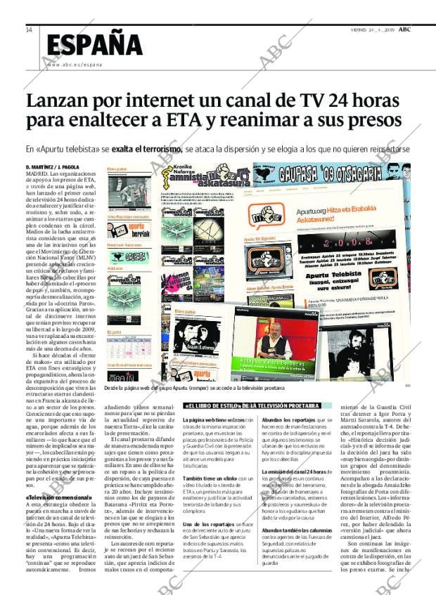 ABC MADRID 24-04-2009 página 14