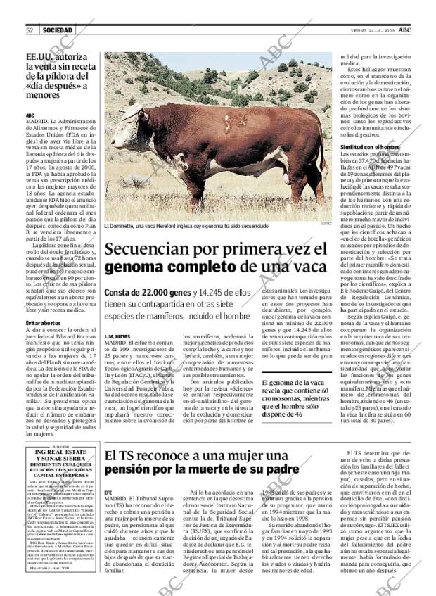 ABC MADRID 24-04-2009 página 52