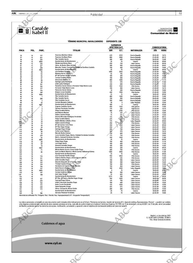 ABC MADRID 24-04-2009 página 61