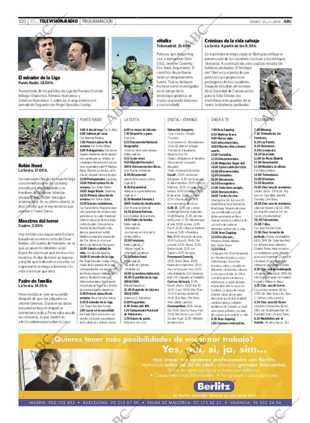 ABC MADRID 25-04-2009 página 100