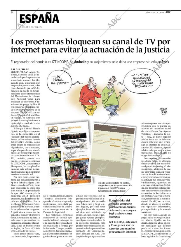 ABC MADRID 25-04-2009 página 14