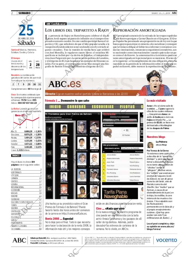 ABC MADRID 25-04-2009 página 2
