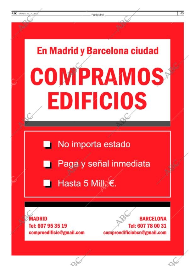 ABC MADRID 25-04-2009 página 45
