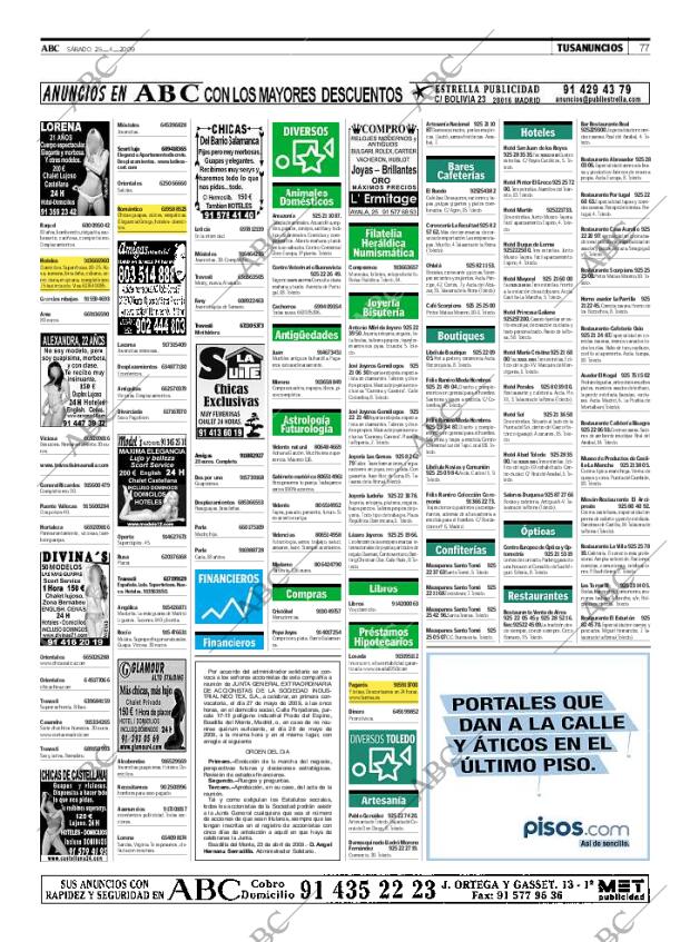 ABC MADRID 25-04-2009 página 77