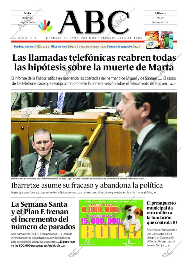 ABC SEVILLA 06-05-2009 página 1