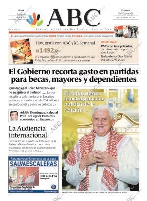 ABC MADRID 10-05-2009 página 1