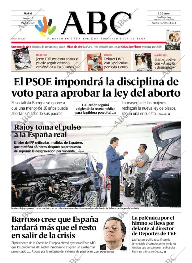 ABC MADRID 15-05-2009 página 1