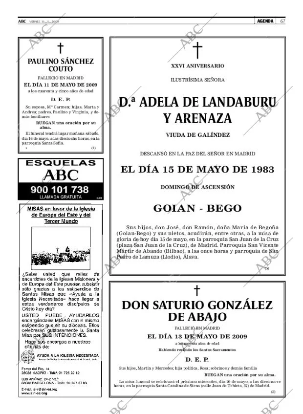 ABC MADRID 15-05-2009 página 67