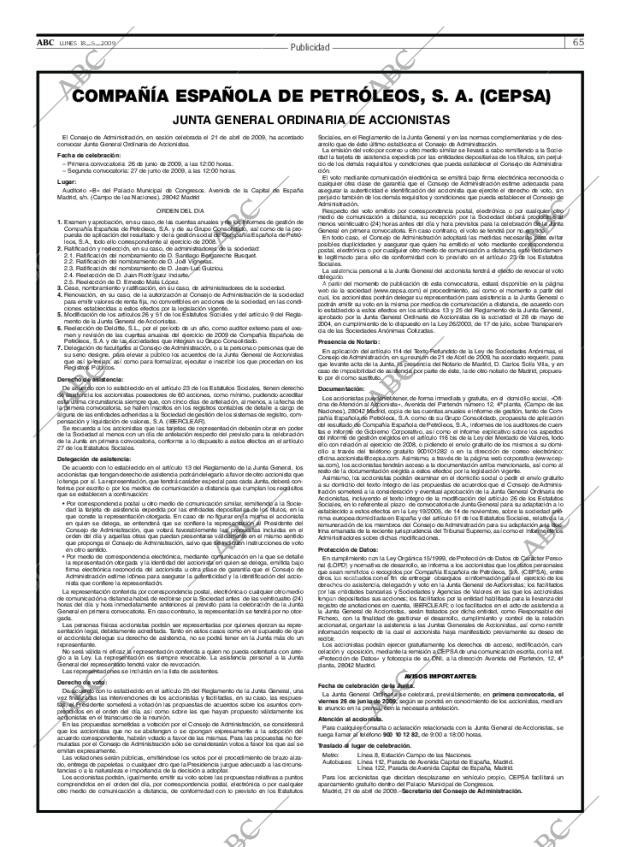 ABC SEVILLA 18-05-2009 página 65