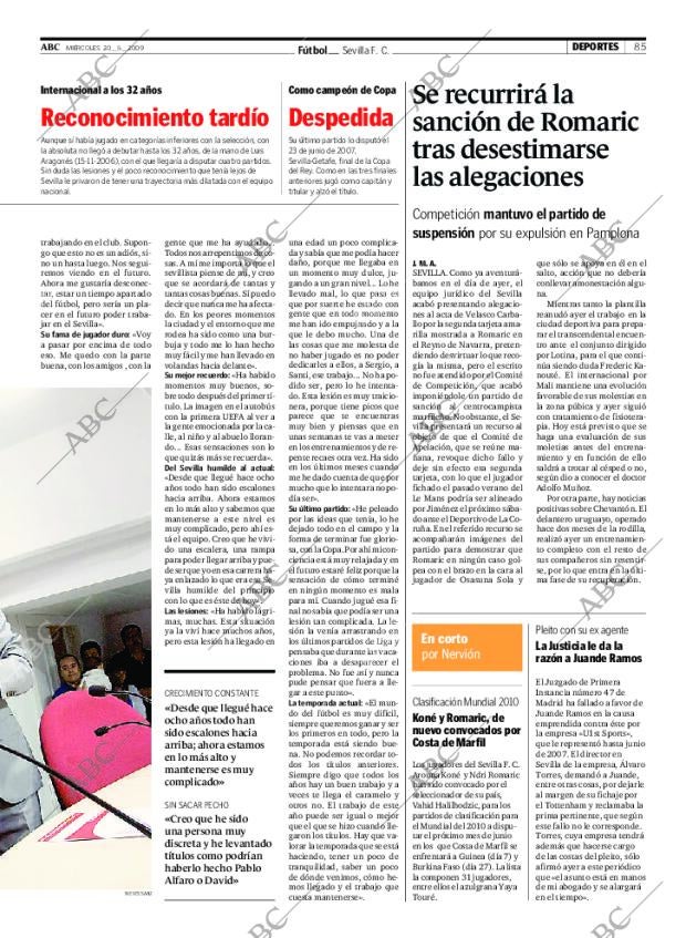 ABC SEVILLA 20-05-2009 página 85