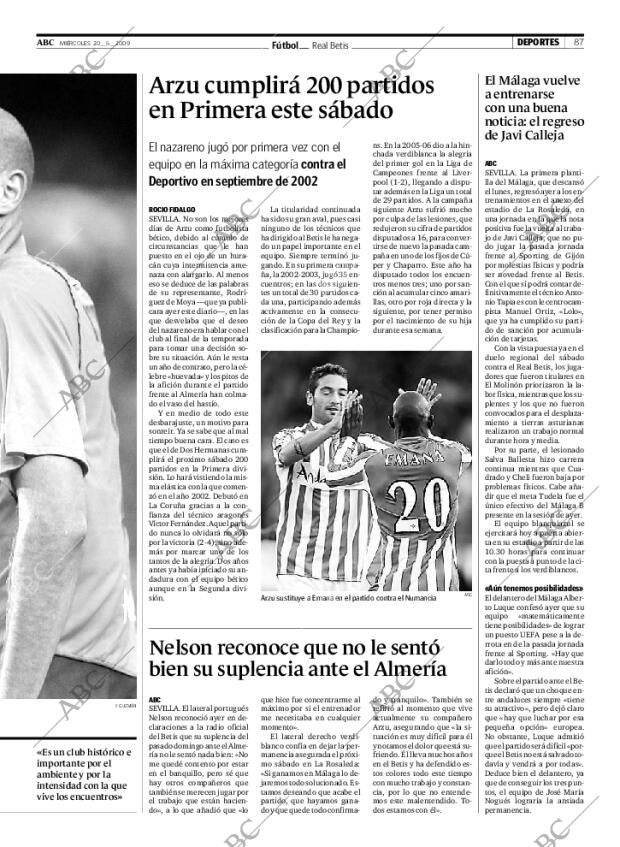 ABC SEVILLA 20-05-2009 página 87