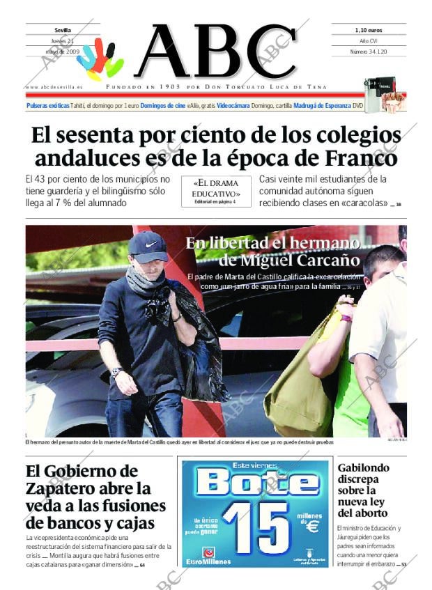 ABC SEVILLA 21-05-2009 página 1