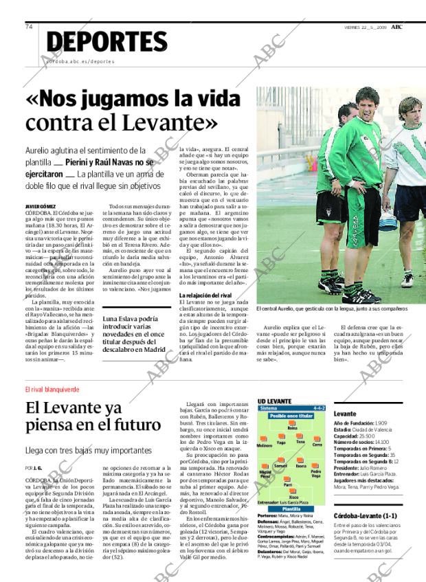 ABC CORDOBA 22-05-2009 página 74