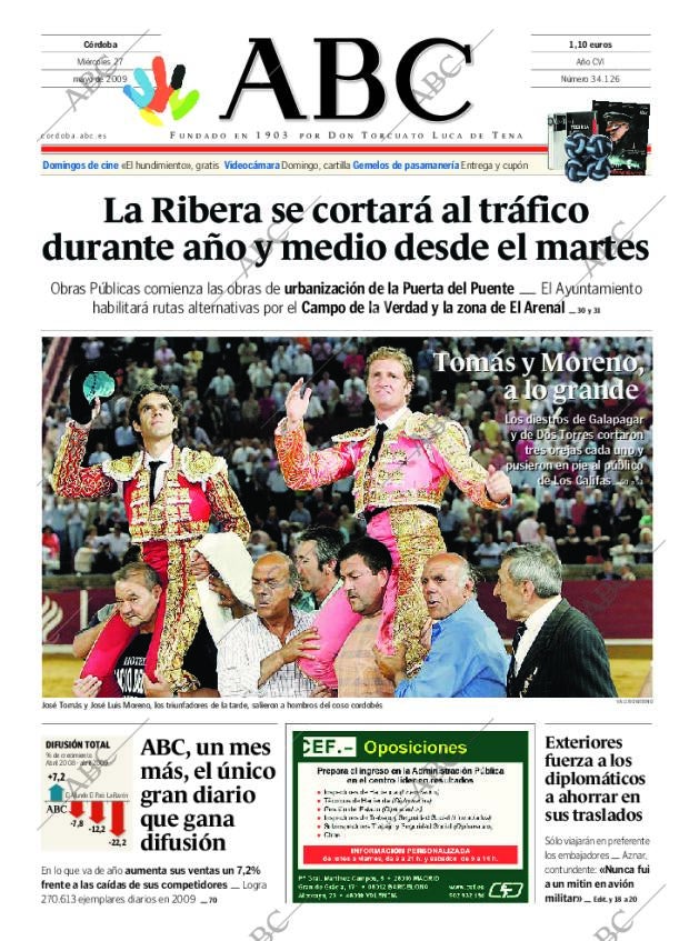 ABC CORDOBA 27-05-2009 página 1