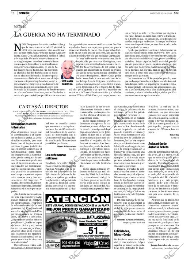 ABC MADRID 27-05-2009 página 12