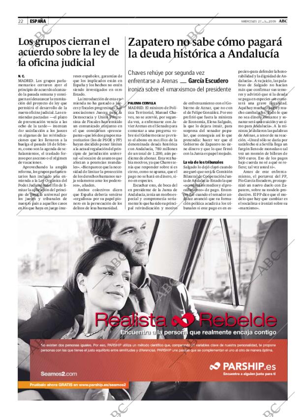 ABC MADRID 27-05-2009 página 22