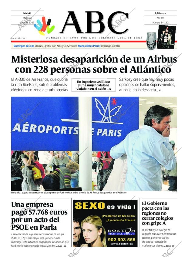 ABC MADRID 02-06-2009 página 1