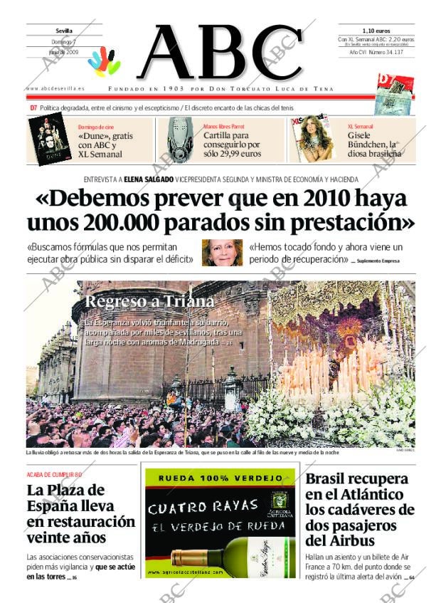 ABC SEVILLA 07-06-2009 página 1