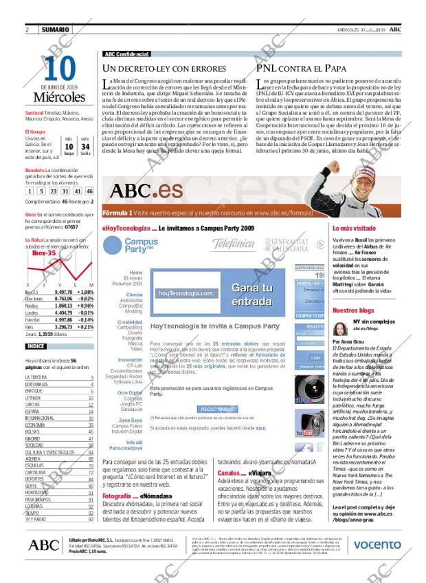 ABC MADRID 10-06-2009 página 2