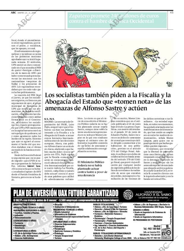 ABC SEVILLA 23-06-2009 página 45