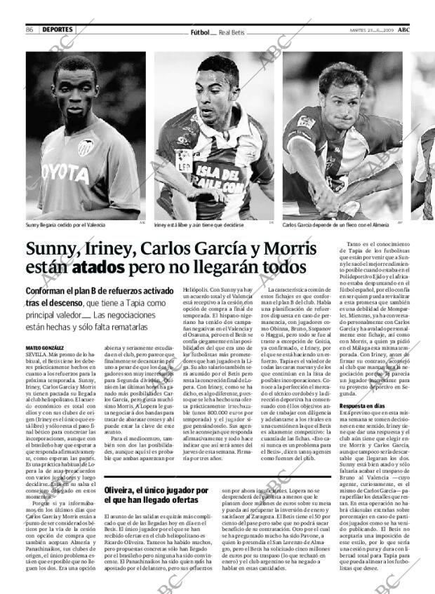 ABC SEVILLA 23-06-2009 página 86