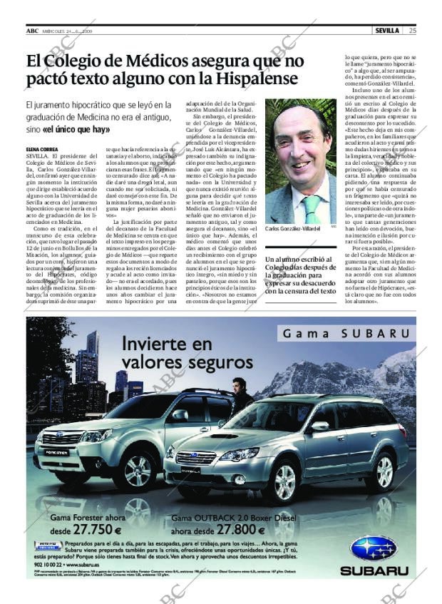ABC SEVILLA 24-06-2009 página 25