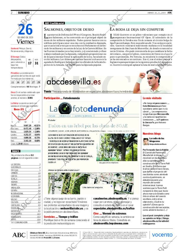 ABC SEVILLA 26-06-2009 página 2
