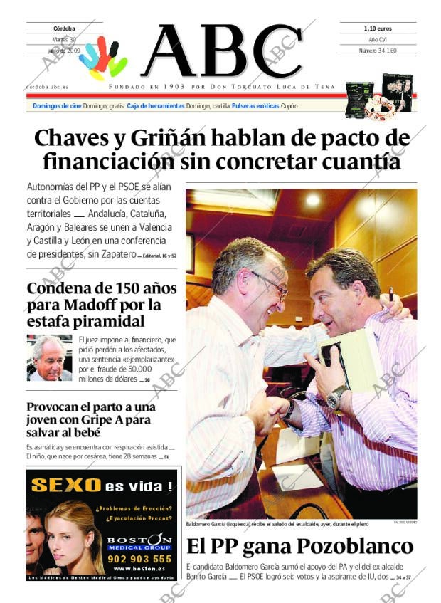 ABC CORDOBA 30-06-2009 página 1