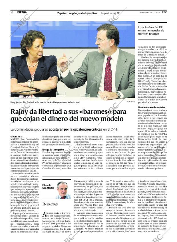 ABC MADRID 15-07-2009 página 16