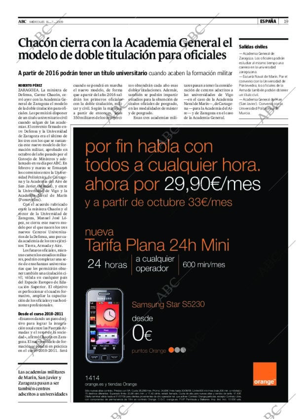 ABC MADRID 15-07-2009 página 19