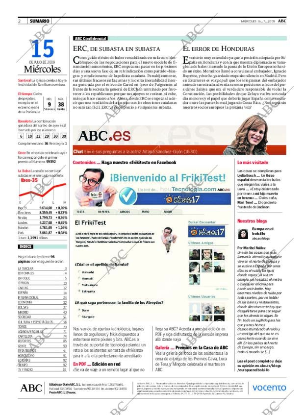 ABC MADRID 15-07-2009 página 2