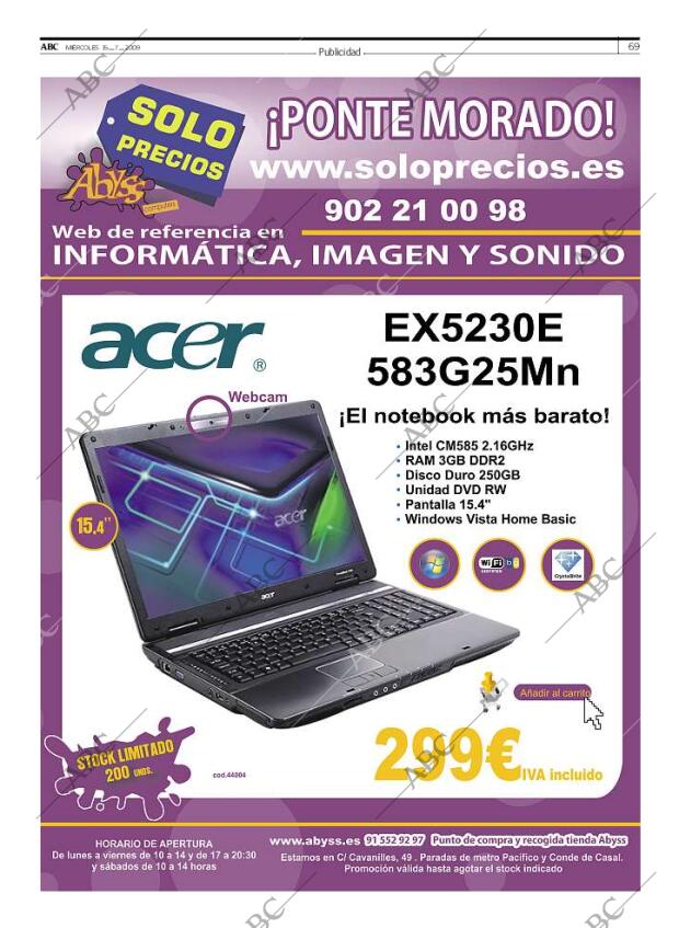ABC MADRID 15-07-2009 página 69