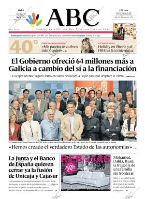 ABC MADRID 19-07-2009 página 1